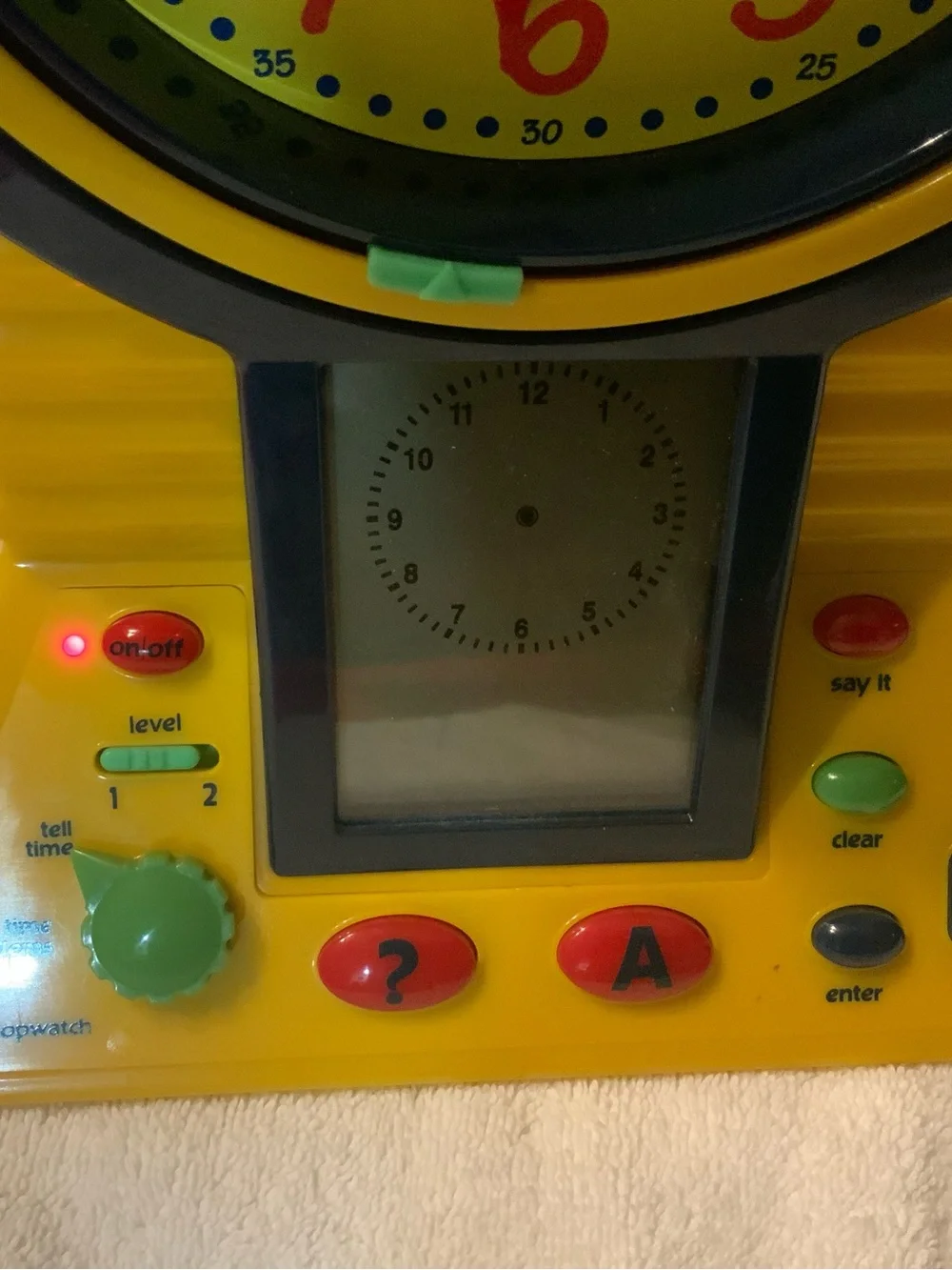 Learning Resources Yellow Talking Clever Clock